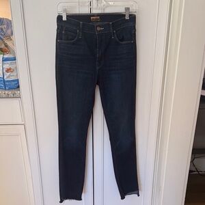 MOTHER The Mid Rise Dazzler Ankle Step Fray - Off Limits